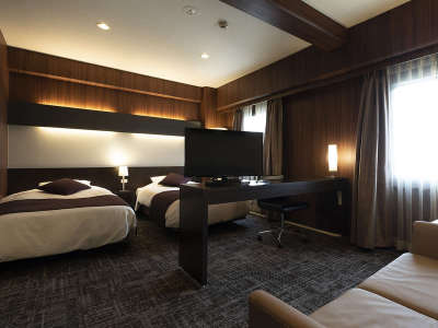 プレミアツイン　トリプルでもご利用いただけます（エキストラベッド利用）。※禁煙部屋のみです