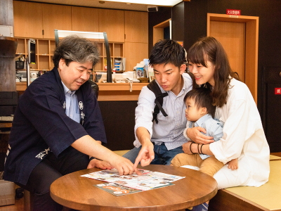 周辺観光などお教えします、ぜひお声かけください！