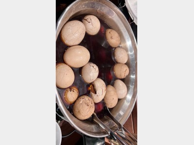 朝食メニュー　台湾ローカルフードの茶葉蛋