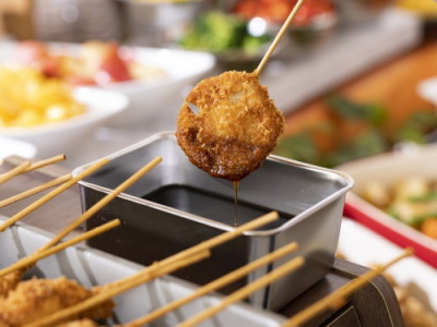 【朝食】串カツ