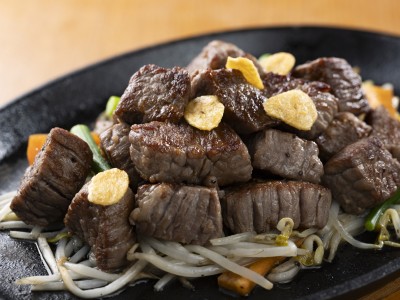 【朝食】黒毛和牛サイコロステーキ