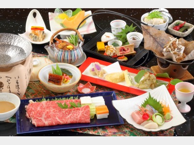 神戸牛付き季節の会席料理　一例（年末年始期間は料理内容が変更となります）