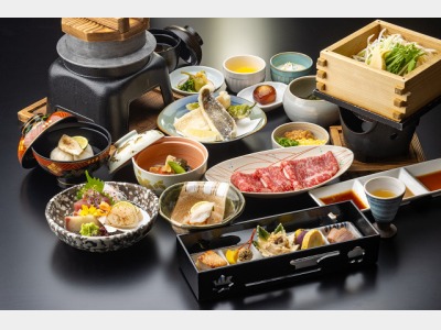 神戸牛料理付・上懐石・月山コース（一例）