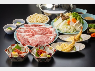 神戸牛しゃぶしゃぶコース（一例）