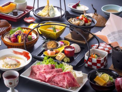 神戸牛しゃぶしゃぶ付季節の和会席一例