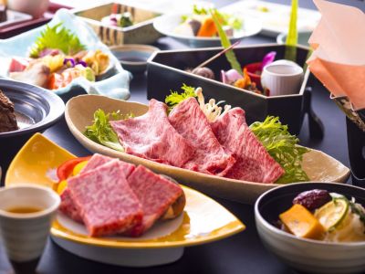 肉づくし会席一例