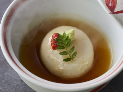 【土地の恵み会席】冬(2025年12月～2026年2月)蒸物 じゃがいも饅頭