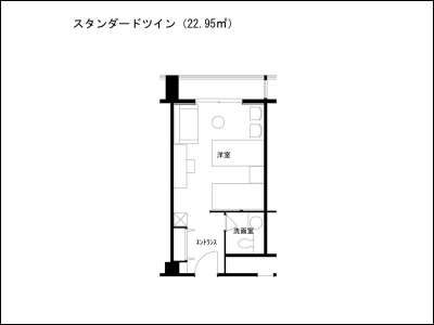 【メープルツイン】4階　約23㎡ 一例 トイレ付