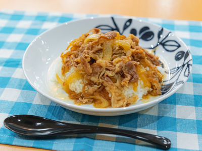 朝食メニュー（牛丼）