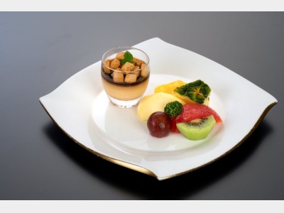 丹波黒豆きな粉のプリン