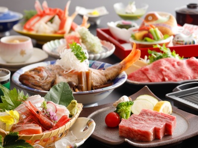 のどぐろと和牛饗宴会席　一例