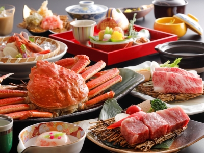 冬季限定　蟹と鳥取和牛の饗宴　一例