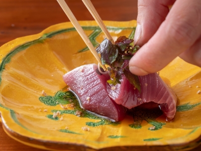 【夕食一例】毎朝信頼のある漁師、仲買と連絡をとり仕入れた新鮮な食材。