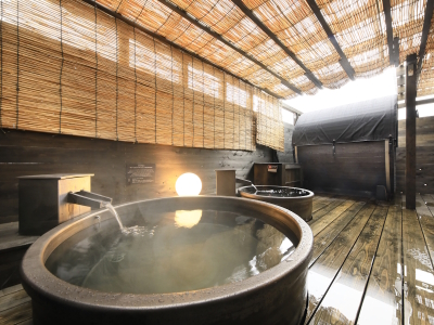 【サウナ・露天風呂付和室ツイン】露天風呂×サウナ体験（一例）