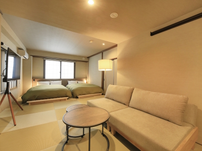 【サウナ・露天風呂付和室ツイン】3名定員のお部屋（一例）