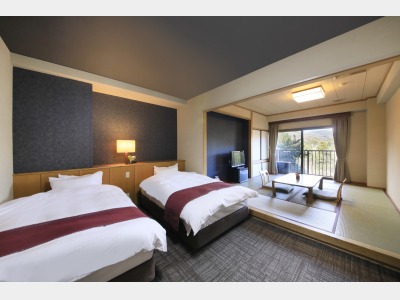 【和洋室】シックな洋室と寛ぎの和室。