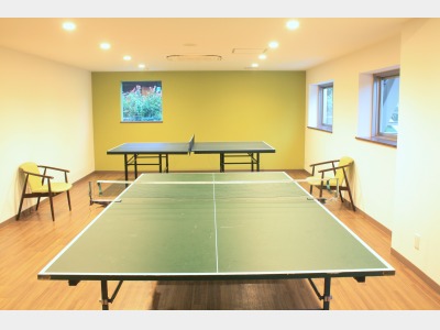 プレイルームの卓球は大人気
