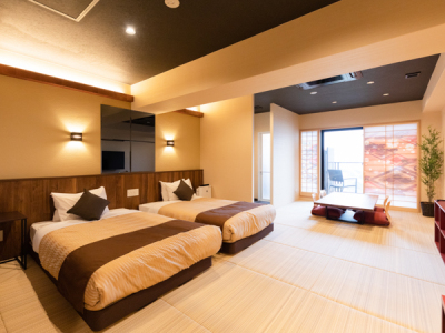 【和美麗ジュニアスイート】日本の伝統文化「和」をテーマに設計された45平米の広さがあるデザイン和室