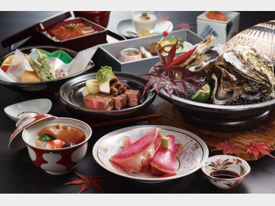 夕食一例　（牡蠣は2人前）