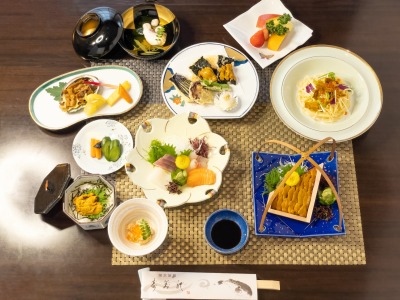 雲丹会席　一例