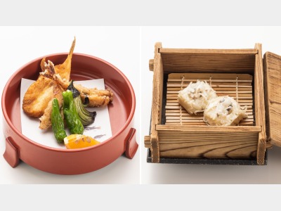 《揚物》ふぐ唐揚げ＆《台の物》ふぐ焼売