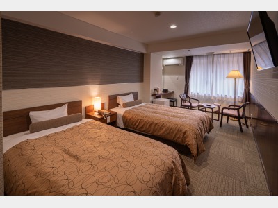 【ベッド派さんに♪】本丸３階・ツイン（広さ：21.3平米）