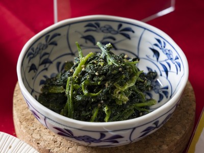 【朝食】和総菜コーナー(青菜のおひたしまたは胡麻和え)