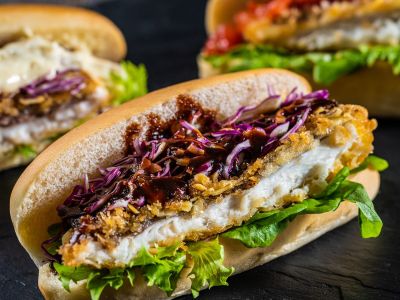 伊予の鯛カツっぺサンド