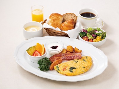 いねや洋風朝食　～パン盛り合わせ～