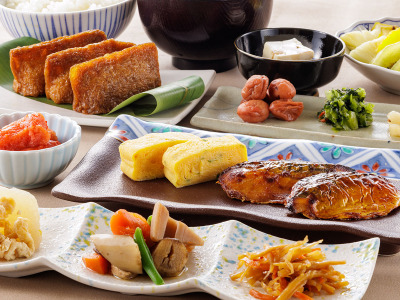 朝食ビュッフェ：和食メニューには明太子やがめ煮など福岡の味もご用意（イメージ）