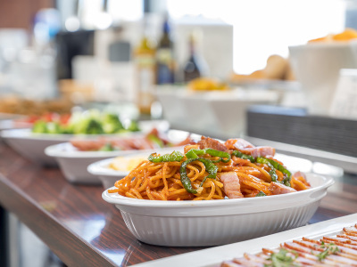 朝食付プランの他、当日の朝も追加が可能です。