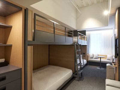 【2段ベッドシングル】110cm幅の2段ベッドをご用意。4名様までご宿泊可能です