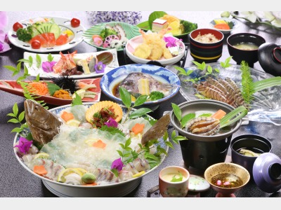 夕食　イメージ(お刺身は５人前）