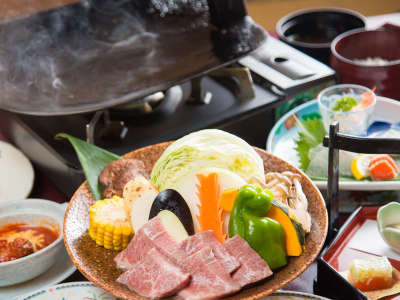 黒毛和牛鍬焼き会席（イメージ）