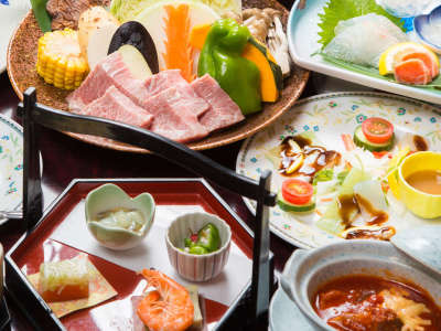 黒毛和牛鍬焼き会席（イメージ）