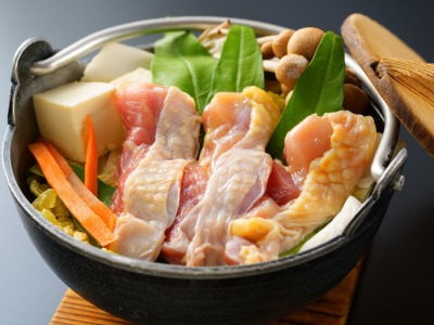 地鶏鍋一例