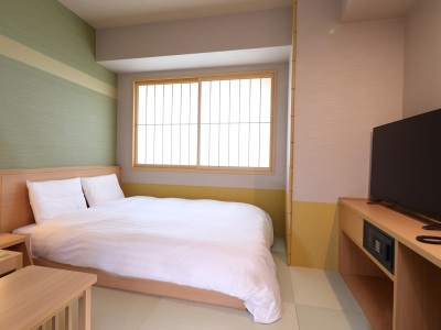 【禁煙】ダブルルーム　17.59～17.6.平米　サータ社製ベッド（1400×1950㎜　1台）