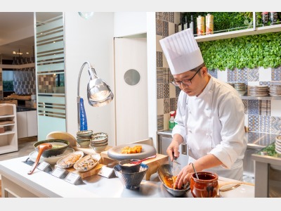 朝食ビュッフェ