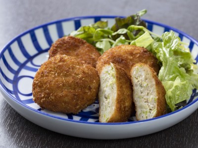 【朝食】おらが町メニュー（都城メンチ）