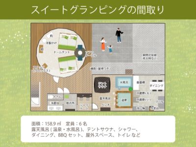 【グランピング】スイートルーム間取り