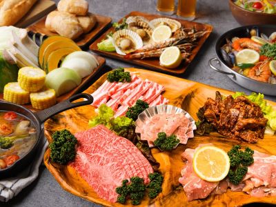 【夕食】グランピング　