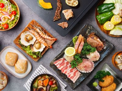 【夕食】温泉旅館グランピング