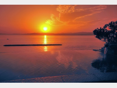 天空野天風呂(朝日）