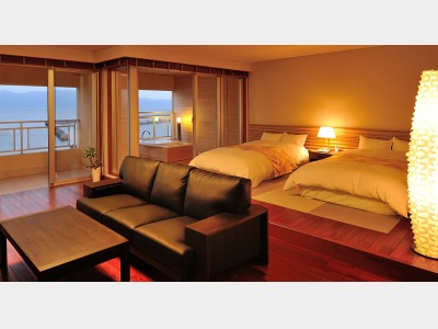 露天風呂付客室一例