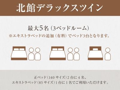 添い寝のご案内【デラックスツイン(北館)33㎡】