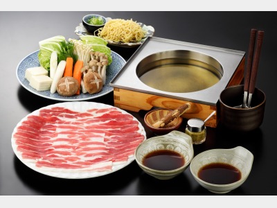 夕食　黒豚しゃぶしゃぶ