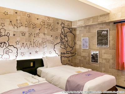 リトルツインスターズ　キャラクターツイン（デザイン：モノトーン）