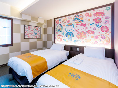 ハローキティ　キャラクターツイン（デザイン：琉球）