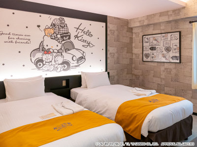 ハローキティ　キャラクターツイン（デザイン：モノトーン）