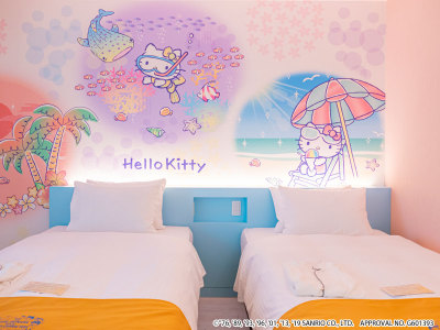 ハローキティ　キャラクターツイン（デザイン：オキナワビーチ）